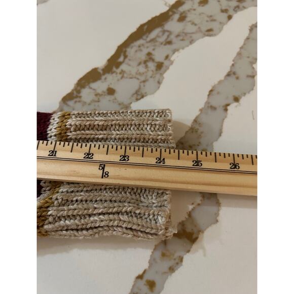 Pink Rose Cardigan Sweater Fair Isle SZM Brown Multicolor Pockets Comfortcore - Picture 9 of 9